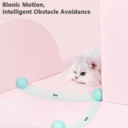 USB Charging Pet Toys Pet Ball Intelligent Avoidance Auto Moving Cat Ball Toy Automatic Rolling Robotic Cat  Kitten Moving Toy