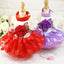 10PCS Pets Accessaries Dogs Cats Princess Flower Lace Dress For Pet Wedding Party Spring Summer small Teddy girl ropa para perro