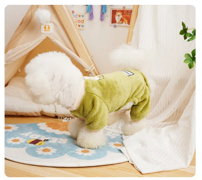 Thermal Flannel Winter Dog Pajamas for Small Dogs Cold Weather Warm Clothes Puppy Onesie Jumpsuit Yorkie Overalls for Dogs