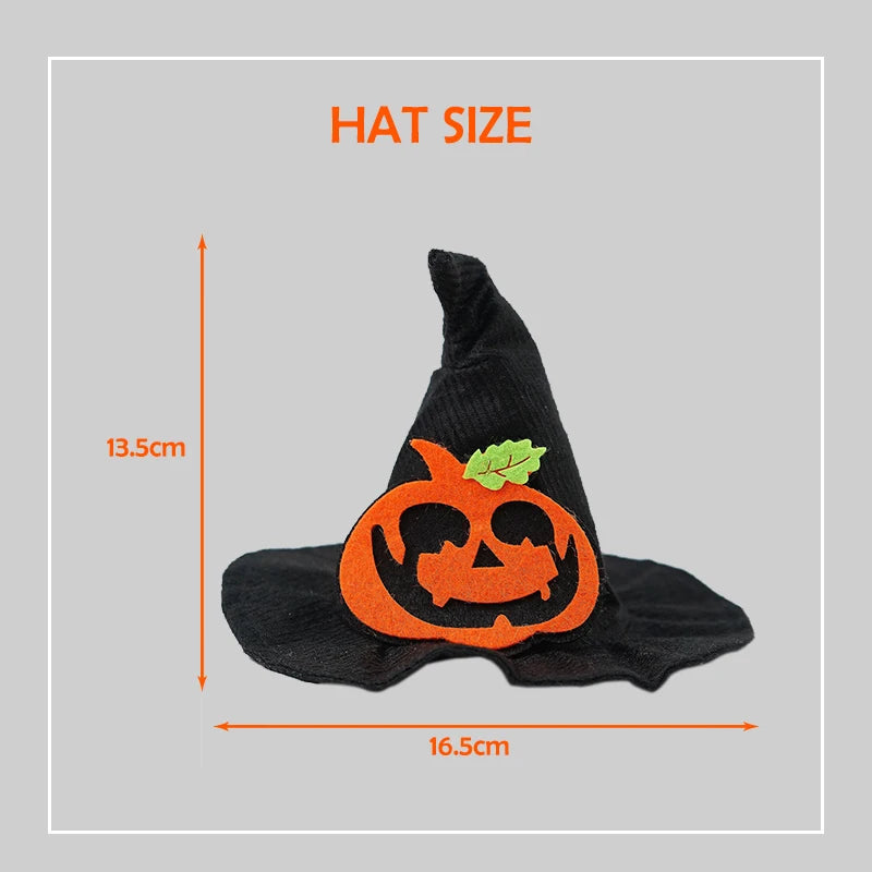 Wizard Hat for Pet Dogs Soft Polyester Lightweight Halloween Cosplay Chihuahua Cat Accessories Animal Pumpkin Bat Pet Products