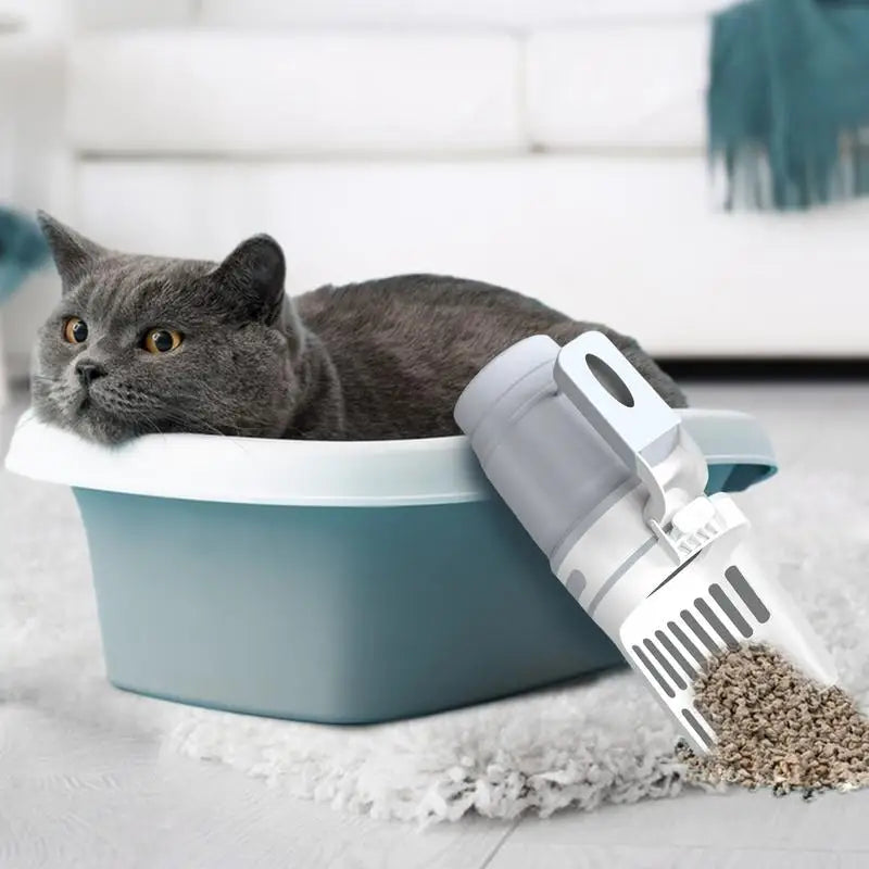 Cat Litter Shovel Poop Sifting Hollow Portable Litter Scoop With Holder Pet Supplies Large Cat Scooper Multifunctional For Pet