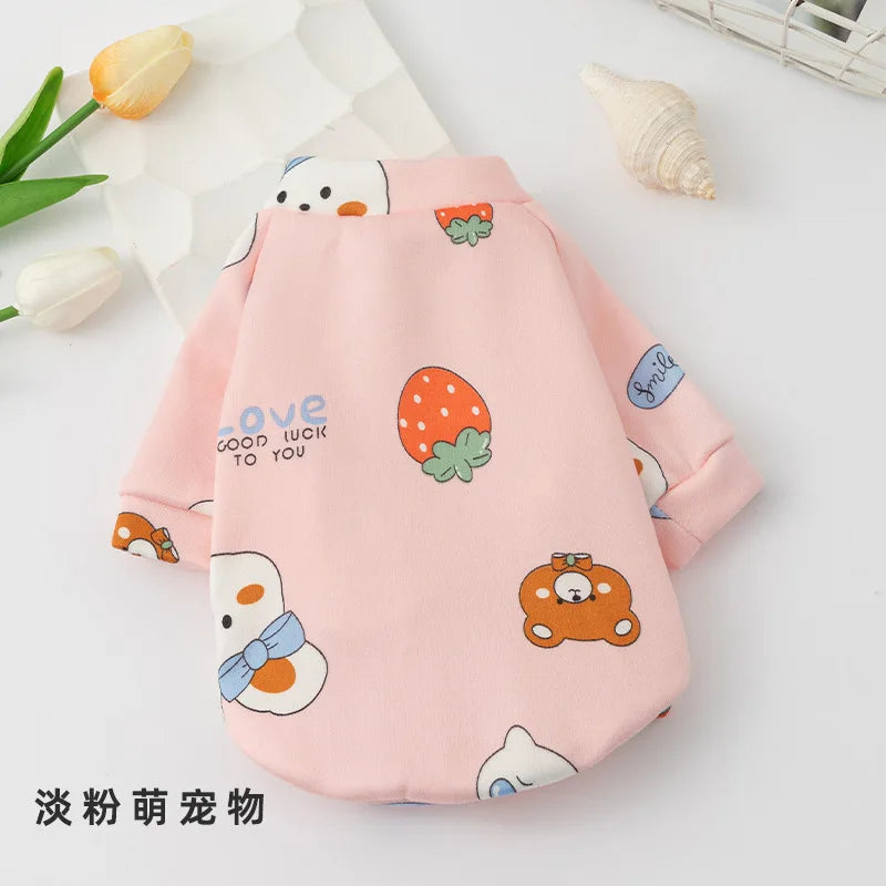 Dog Clothes for Small Dog Clothes Chihuahua Warm Sweatshirt for Puppy French Bulldog Autumn Fleece Clothing for Cats Pet Apparel