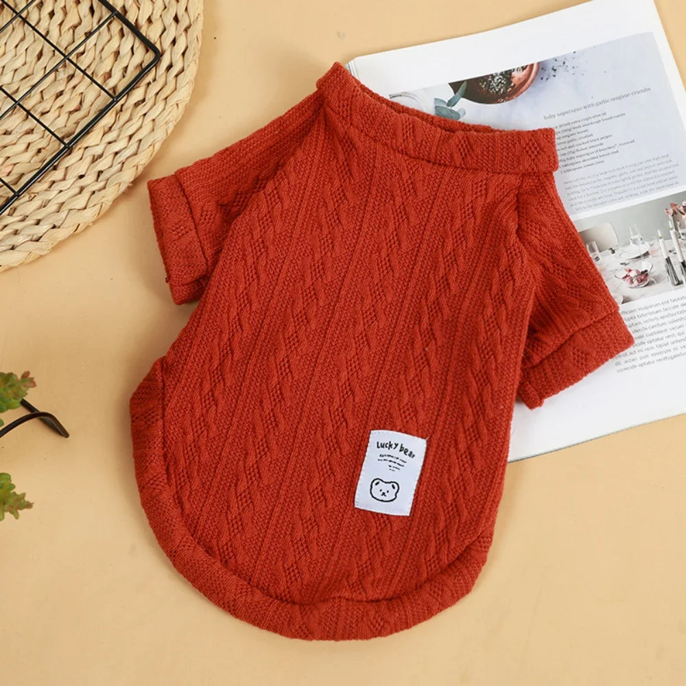 Classic Puppy Dog Knitting Sweater Winter Warm Pet Clothes for Small Dogs Chihuahua Yorkshire Pullovers mascotas Clothing Outfit
