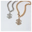 Luxury Dog Collar Necklace for Small Medium Dogs Dollar Sign Pendants Hip Hop Gold/Silver Plated Chain Jewelry Pet Accessories
