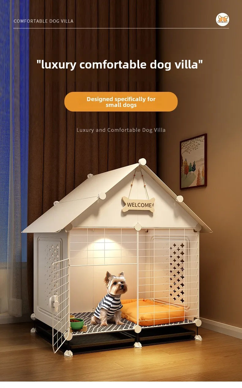 Dog cage Small dog kennel One room, one living room, one bathroom Dog villa Indoor household with toilet Bichon Teddy only