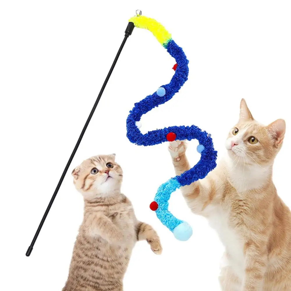 Cat Wand Toys Cat Wand Toys With Bells Cat Teaser Stick With String Toys And Bells Fun Training And Exercises For Indoor Cats