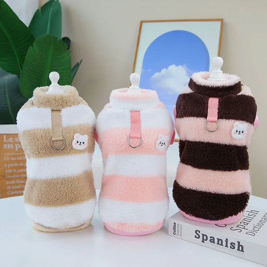 Soft Coral Fleece Cat Shirt Dog Vest Pet Dog Clothes for Small Dogs Puppy Clothing Pet Sweater Spring Autumn Winter Pet Outfits