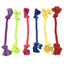 Dog Plush Toy 12cm Diameter Three Strands Of Colored Knotted Cotton Rope Knot  Gnawing And Grinding Dog Toy Fleece Squeak Toys