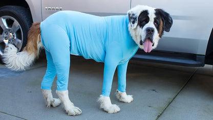 Dog Onesie Clothes Shedding of Dog Hair for Home Car Travel Anxiety Calming Shirt Surgery Recovery Body Jumpsuit for Large Dogs
