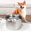 1L/3L/5.6L Stainless Steel Dog Floating Bowl, No Spill Anti-Splash Dog Water Dispenser, Non-Slip Dog Cat Pet Water Feeder Bowl