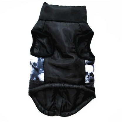 Windproof Pet Vest Jacket Winter Warm Big Dog Clothes Puppy Harness Clothing Funny Printed Coat for Small Medium Dogs Cats XS-XL