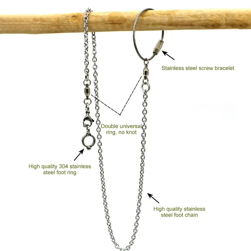 Foot Ring for Pet Parrot, Foot Chain, Foot Ring, Flying Training, Activity Opening, Stand Accessories, Bird Supplies