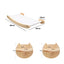 Cat Wall Furniture Wooden and Sisal Climbing Shelves Stairway and Ladder Cat Bridge Scratching Post for Grinding Claws and Rest