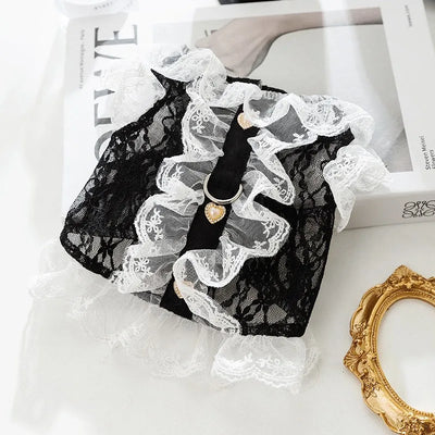 Pet Dog Vest Harnesses Luxury Dog Clothes Sexy Lace Vests Chihuahua Bichon Schnauzer Puppy Harness Cat Dog Shirt Pet Supplies
