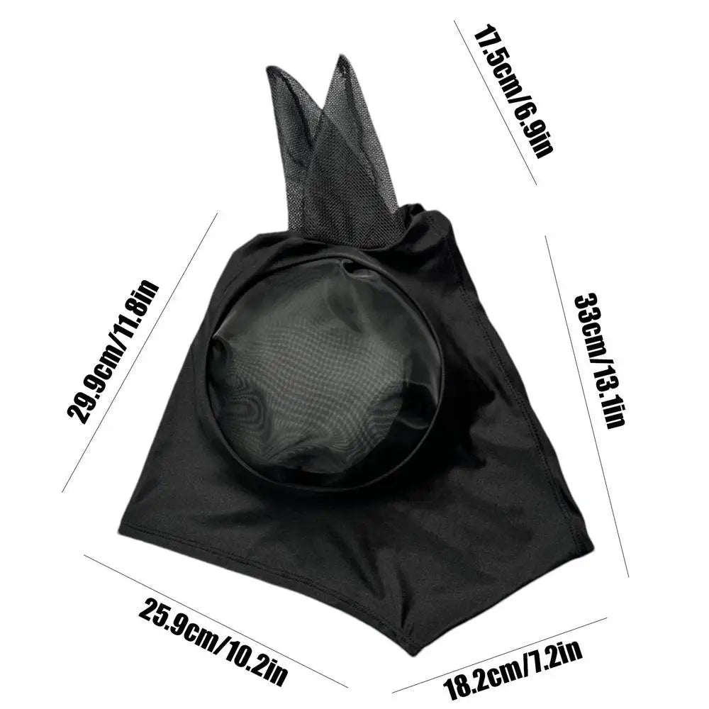 Fly Covers for Horses Fine Mesh UV Blocking Elastic Cover with Ears Machine Washable Equestrian Supplies for Outdoors