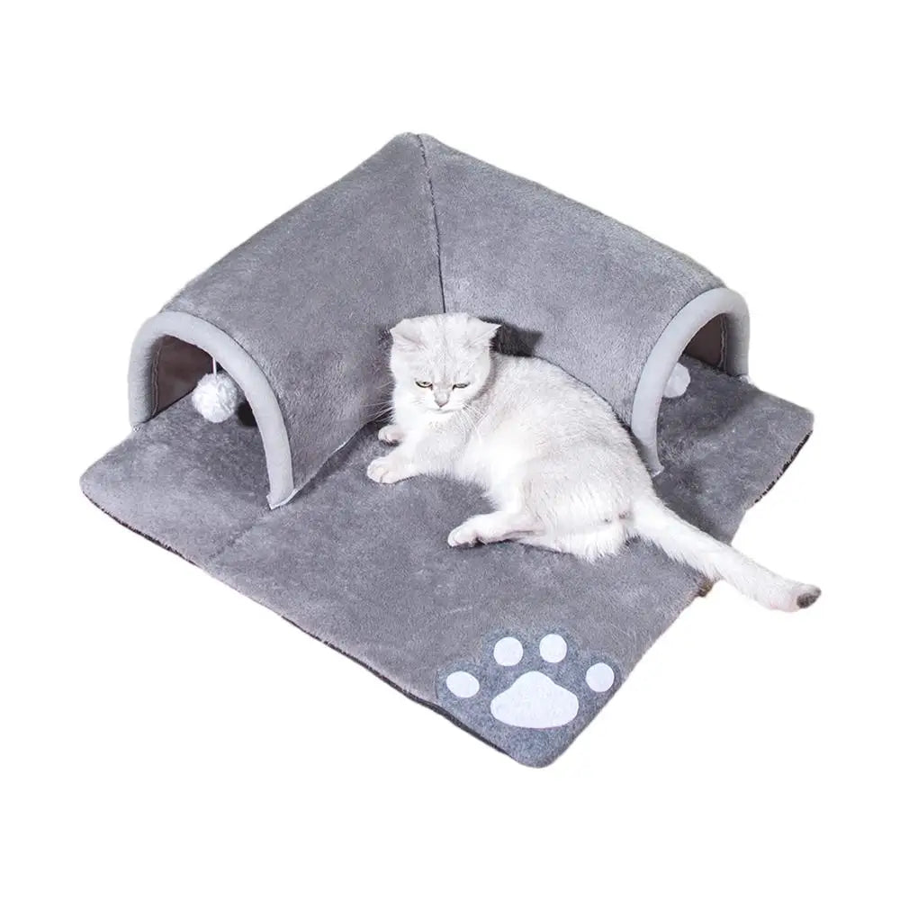 Cat Tunnel Bed Pet Cave Bed Tunnel Cat Tube Toy Removable Portable Cat Bed Play Tunnel And Mat For Cat Guinea Pigs Dog Rabbits