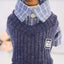 Thin Jumpsuits Dog Clothes Fake Two Piece Suit Spring Autumn Sportswear Knitted Sweater Vest & Shirt Fake Two-piecs Suit