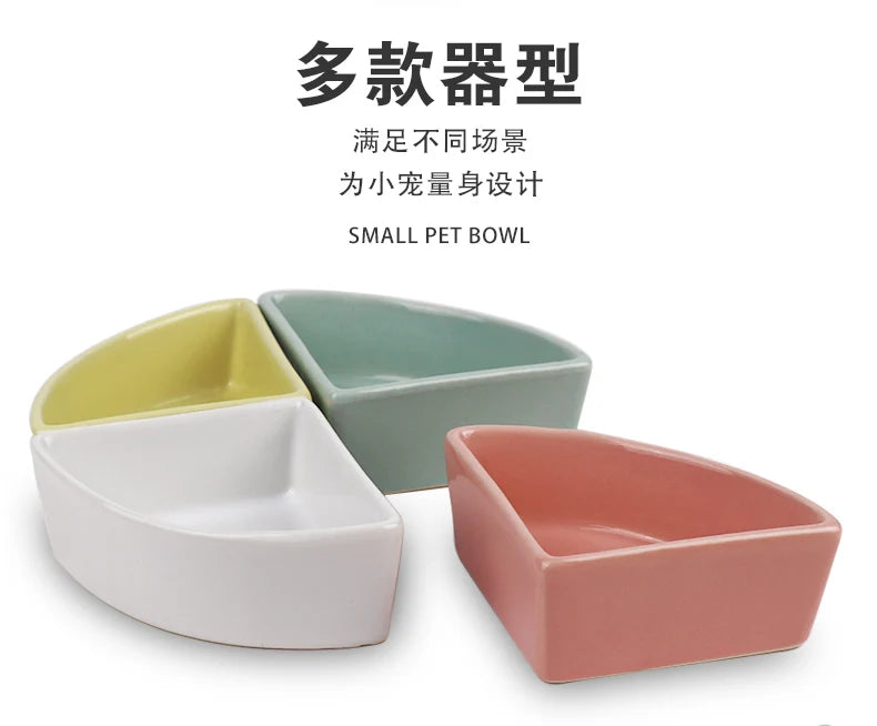 Hamster bowl ceramic chipmunk eating bowl honey squirrel grain bowl hedgehog food bowl food box food bowl feeder