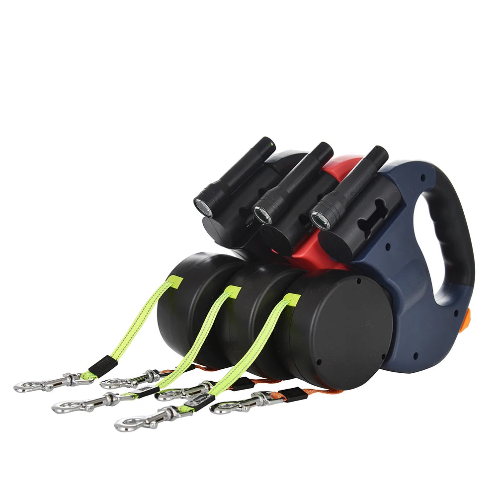 Retractable Dog Leash Lead For Small Dogs Cats Outdoor Walking With Lights Puppy Durable Nylon Traction Rope Yorkshire Supplies