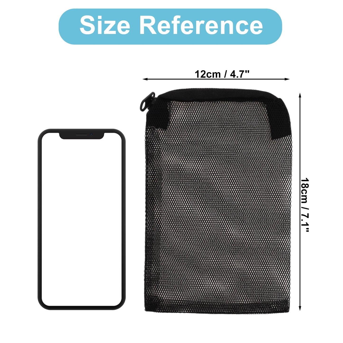 UXCELL Aquarium Filter Media Bags Fine Zipper Mesh Filter Bags for Fresh Saltwater Tanks Reusable Fish Tank Filter
