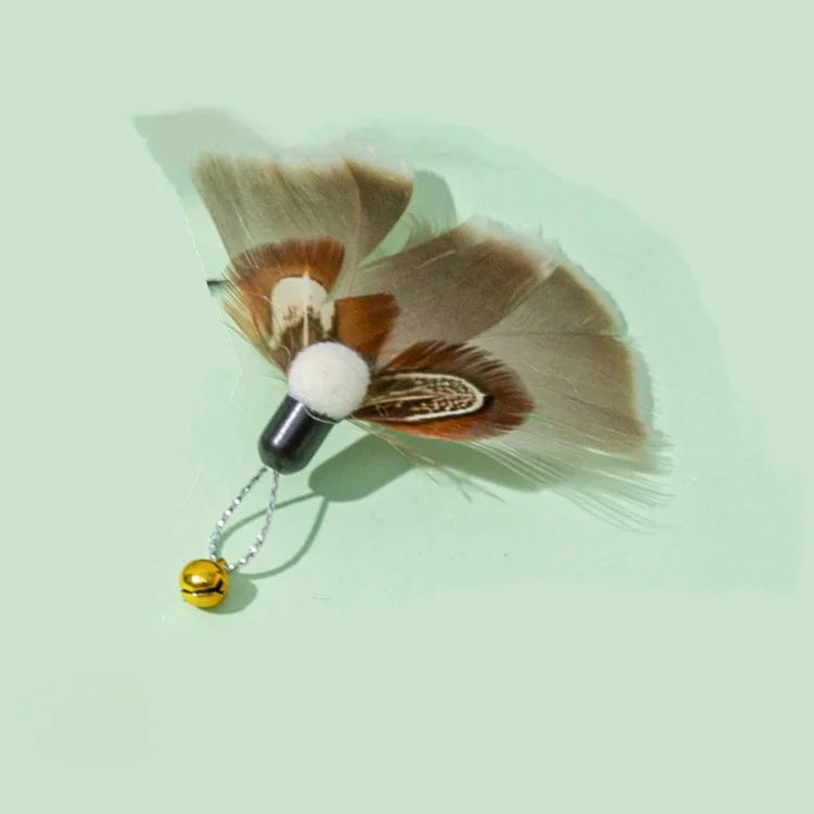 Interactive Cat Feather Toy Accessories False Toy with Bell Replacement Refill Training Kitten Toys