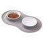 Anti-splash Double Food Bowls For Large Dogs Silicone Dog Bowl Mat Water Drinking Bowl For Cats  Anti Slip Dog Dish Accessories