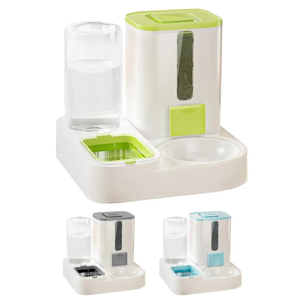 Cat Automatic Feeders Large Capacity Pet Feeding Dog Food Dispenser Reusable Kitten Puppy Water Dispenser for Home Cage