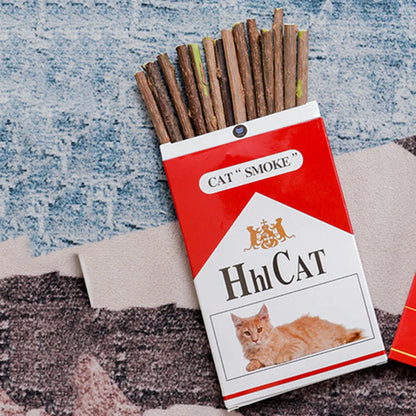 Cat Toys Catnip Chew Toys Funny Cigarette Design Cat Molar Toothpaste Stick Natural Actinidia Silvervine Pet Cat Cleaning Teeth