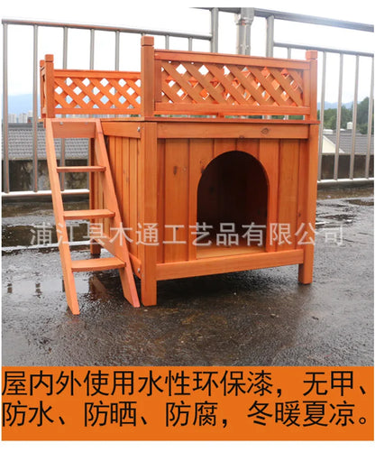 Teddy's Nest Kennel Wooden Cage Kennel Dog Furniture Small Double Deck Kennel Cat Villa Cat Nest Cattery
