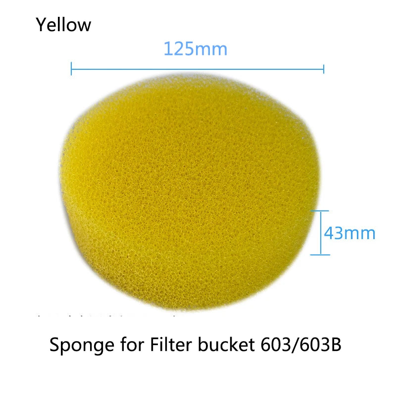Biochemical Aquarium Cotton Sponge For Filter Bucket 602/603 Fish Tank Filtration Foam Blue Spongs Aquarium Accessories 3Pcs