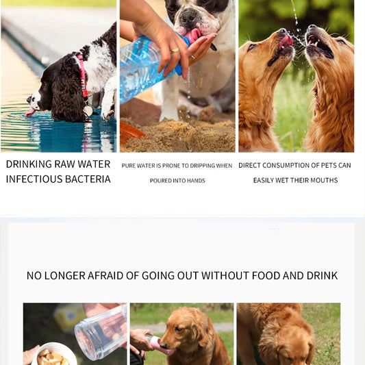 Dog Outdoor Water Cup, Portable Kettle, Pet Water Fountain, Water Feeding Capacity, Outdoor Dog Walking and Drinking Water Tumbl