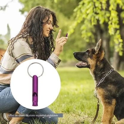 Ultrasonic Dog Whistle Adjustable Dog Recall Whistle Anti Barking Ultrasonic Tool Portable Dog Training Behavior Aids Stop Bark