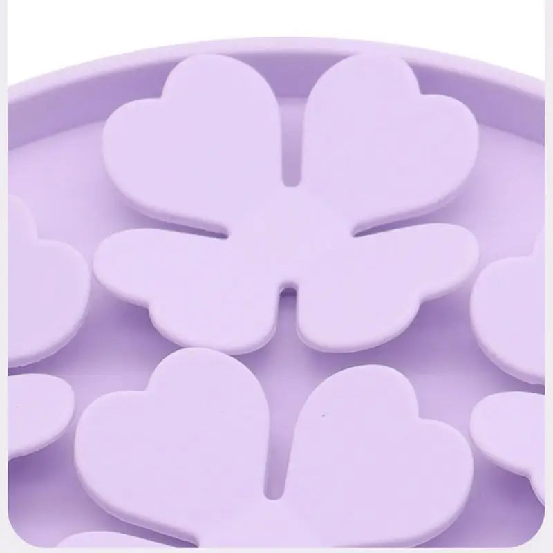 Lick Mat For Dogs Suction Dog Butter Lick Pad Raised Flower Design Dog Puzzle Bowl For Boredom Relief Floor Or Wall Treats