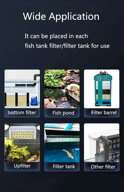 5Pcs Aquarium Filter Nano Biochemical House Media Nitrifying Bacteria Fish Tank Accessories For Aquarium Water Cleaning Medias