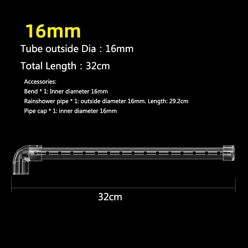 Aquarium Filter Rain Spray Bar Outflow Pipe Transparent Acrylic Rain Shower Outlet Tube Kit Fish Tank External Filter Accessries