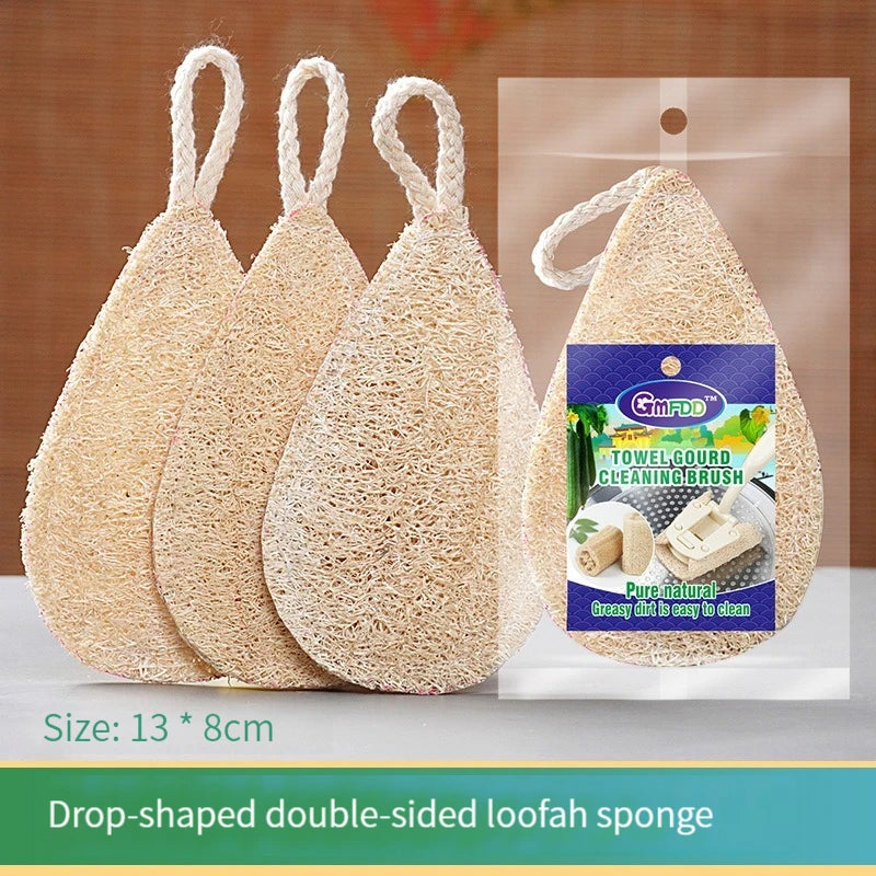 Natural Loofah Sponge Kitchen Sponge Wash Dish Eco-Friendly  Shower Luffa Body Scrubbers Loofa Biodegradable Sponge