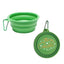 Collapsible Silicone Dog Food Water Bowl Cute Christmas Pet Bowl Outdoor Travel Portable Folding Supplies Dishes with Carabiner