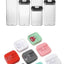 7pcs/set Food Storage Containers Plastic with Lids Kitchen Storage for Rice Sugar Flour Pasta Cereal Storage Containers