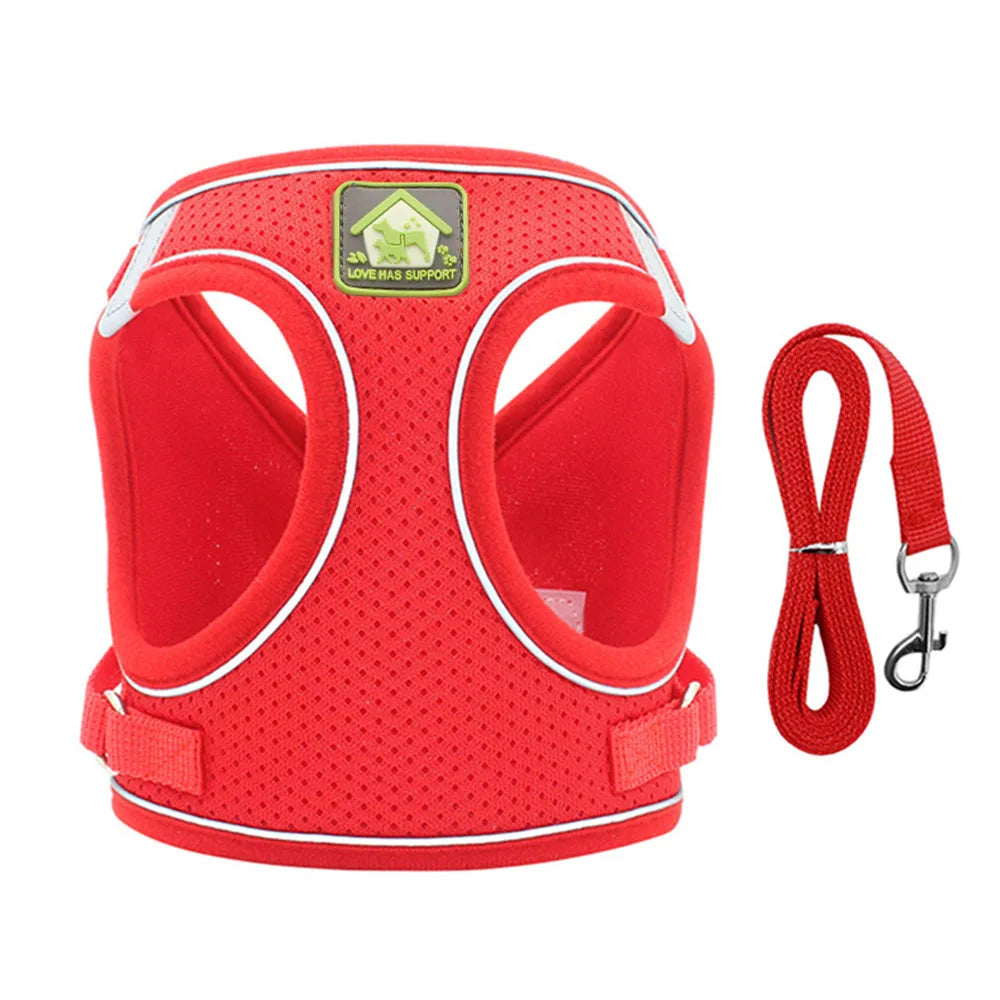 Breathable Cat Harness with Leash Anti-Escape Cat Vest Harness Collar for Kitten Pet Accessories Adjustable Puppy Harness Leads