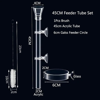 Acrylic Aquarium Feeder Tube Dish Transparent Fish Tank Shrimp Snail Shrimp Food Feeder Bowl Aquarium Feeding Accessories