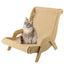 Sisal Cat Chair Wooden Cat Lounge Chair Cozy Stable Pet Furniture Pet-Friendly Multi-Functional Cat Scratcher Cat Beach Chair