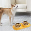 Dog Food Bowl Stainless Steel Double Cat Food Bowl Non Slip Double Cat Food And Water Feeding Bowls For Dogs Cats Puppies And