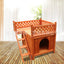 Teddy's Nest Kennel Wooden Cage Kennel Dog Furniture Small Double Deck Kennel Cat Villa Cat Nest Cattery