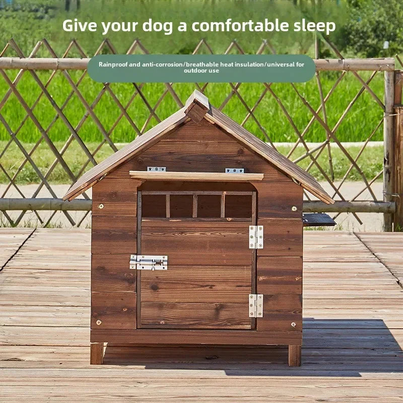 Dog Kennel Outdoor Rainproof Anti-corrosion Four Seasons Universal Dog Kennel Winter Warm Large Dog Kennel