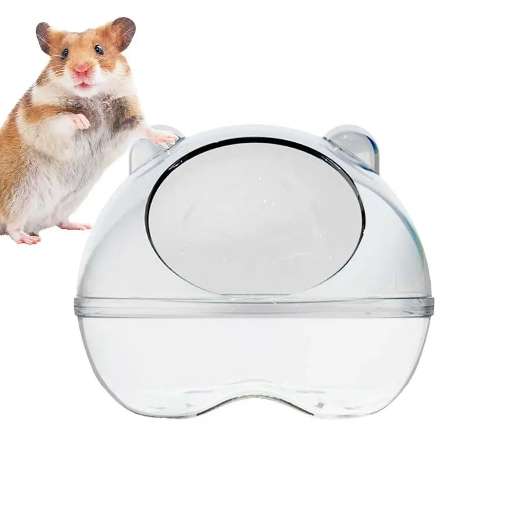 Small Animal Habitat Transparent Hamster Bed With Larger Capacity Wrap-Around Curved Design Hamster Bathtub And Bathroom