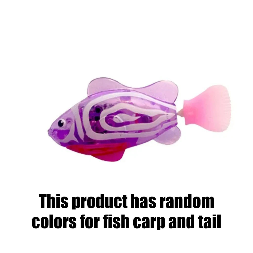 Cat Toy LED Interactive Swimming Robot Fish Toy for Cat Glowing Electric Fish Toy to Stimulate Pet's Hunter Instincts Pet Toys