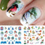 12pcs Cute Penguin Winter Nail Stickers Birds Bear Cat Cartoon Animal Snowflake Sliders Water Decals Decoration Xmas Tips Foils