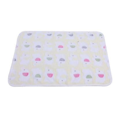 Pet Blanket Dog Puppy Blanket Paw Print Fleece Blanket for Small Medium Large Pet Dog Cat Warm Soft Sleep Mat Doggy Bed Blanket