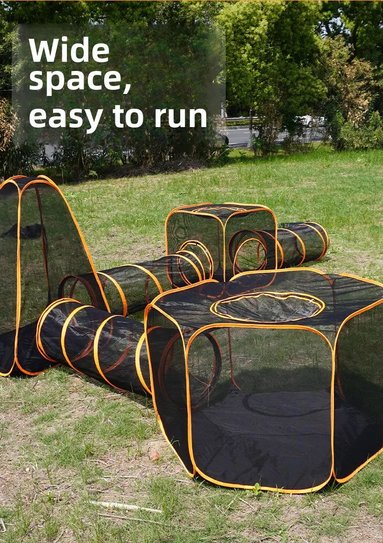 Amazon new outdoor cat with road outdoor dog tent dog game channel pet cage dog cage cat cage pet pass