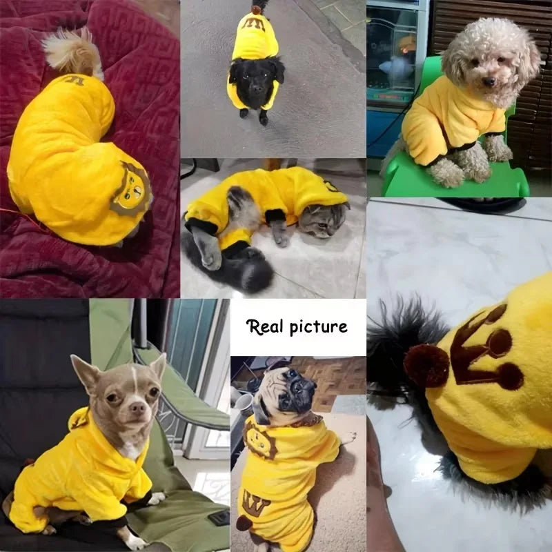 Winter Warm Dog Clothes Pet Clothes for Small Medium Dogs Chihuahua Teddy Puppy Cat Dinosaur Outfit Pet Dog Hoodies